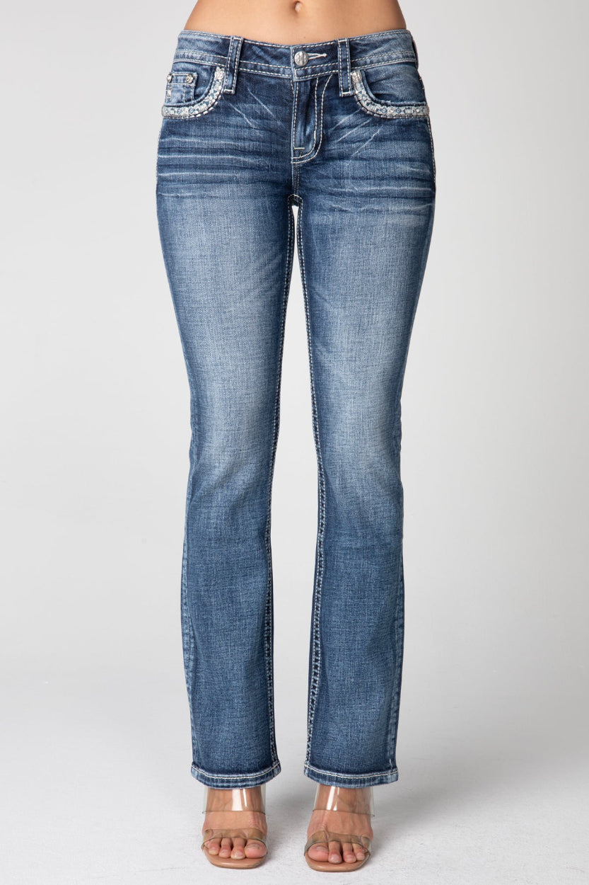 M959 Mid-Rise Boot Cut Jeans – Miss Me Store