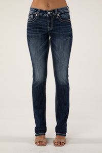 D1131 Mid Rise Straight Jeans