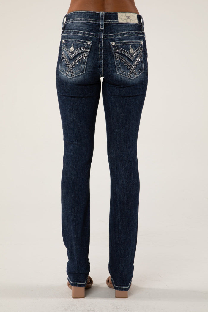 D1131 Mid Rise Straight Jeans