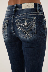 D1131 Mid Rise Straight Jeans
